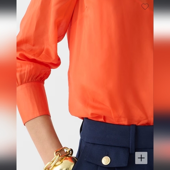 NEW J.Crew Button Up Shirt Sheer Organza Luxury Lightweight Classic Summer Women - Picture 6 of 8